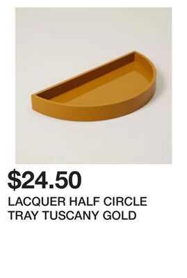 Chapters Indigo Lacquer half circle tray tuscany gold offer