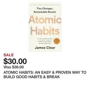 Chapters Indigo Atomic habits: an easy & proven way to build good habits & break offer