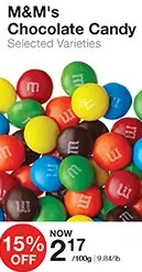 Bulk Barn M&m's chocolate candy offer