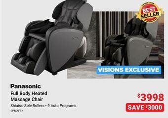 Panasonic full body heated massage chair