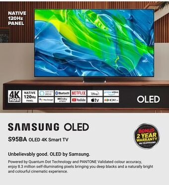 Visions Electronics Samsung s95ba oled 4k smart tv offer