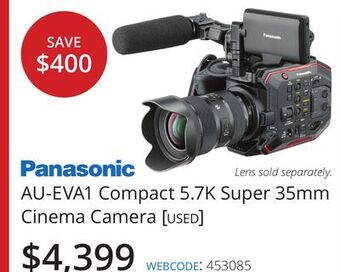 Vistek Panasonic au-eva1 compact 5.7k super 35mm cinema camera offer