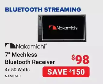 Visions Electronics 7" mechless bluetooth receiver offer