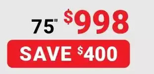 Visions Electronics Hisense a68h smart tv 75" offer