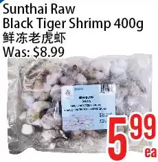 Bestco Food Mart Sunthai raw black tiger shrimp offer