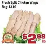 Top Food Supermarket Fresh split chicken wings offer