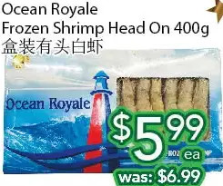 Ample Food Market Ocean royale frozen shrimp head on offer