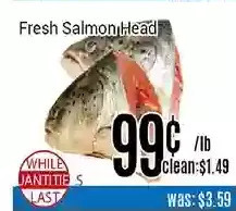 Nations Fresh Foods Fresh salmon head offer