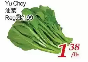 Tone Tai Supermarket Yu choy offer