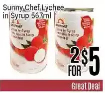 Nations Fresh Foods Sunny chef lychee in syrup offer