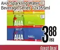 Nations Fresh Foods Aha sparkling water beverage series offer