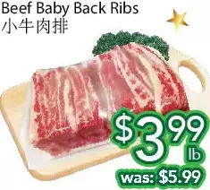 Ample Food Market Beef baby back ribs offer