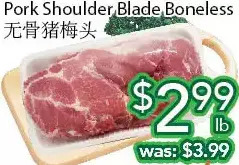 Ample Food Market Pork shoulder blade boneless offer