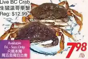 Foody World Live bc crab offer