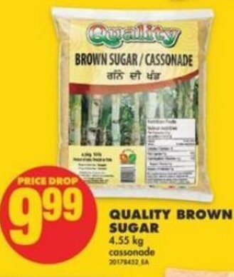 No Frills Quality Brown Sugar 4.55 kg offer