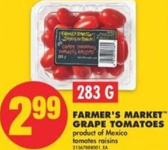 No Frills Farmer's Market Grape Tomatoes 283 g offer