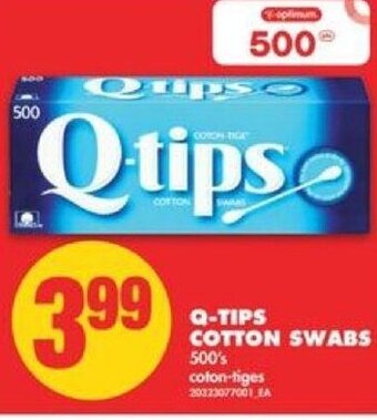 No Frills Q-Tips Cotton Swabs 500's offer
