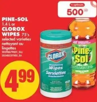 No Frills Pine-Sol 1.4L or Clorox Wipes 75's offer
