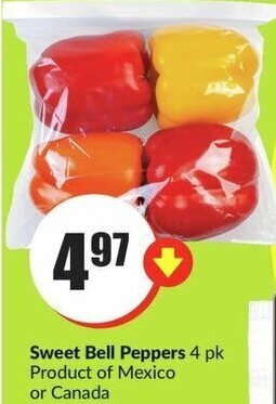 FreshCo Sweet Bell Peppers 4 pk offer
