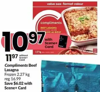 FreshCo Compliments Beef Lasagna offer