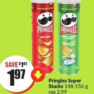 FreshCo Pringles Super Stacks 148-156 g offer