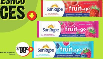 FreshCo Fruit To Go Bars 14 g offer