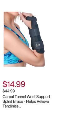 Carpal tunnel wrist support splint brace - helps relieve tendinitis arthritis carpal tunnel pain - reduces recovery