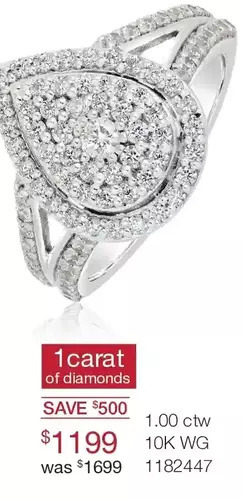 Charm Diamond 1.00 ctw 10k wg ring offer