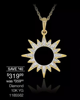 Charm Diamond Diamond 10k yg pendant offer