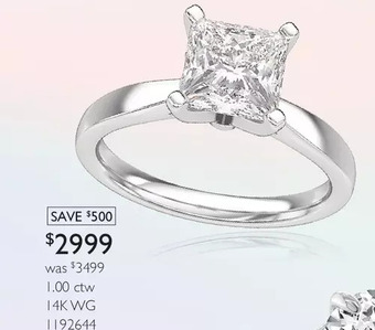 Charm Diamond 1.00 ctw 14k wg ring offer