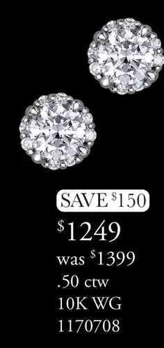 Charm Diamond .50 ctw 10k wg earrings offer