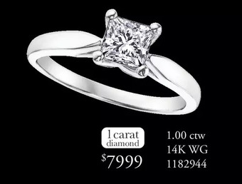 Charm Diamond 1.00 ctw 14k wg ring offer