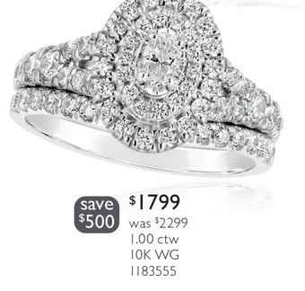 Charm Diamond 1.00 ctw 10k wg ring offer