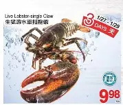 T&T Supermarket Live lobster-single claw offer