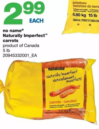 Wholesale Club No name naturally imperfect carrots offer
