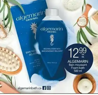 Jean Coutu Algemarin Foam bath 500ml offer