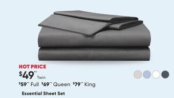 Sleep Country Essential sheet set offer