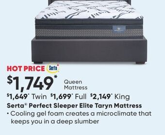 Sleep Country Serta perfect sleeper elite taryn mattress offer