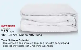 Sleep Country Terry mattress protector offer