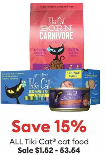 Petsmart All tiki cat® cat food offer