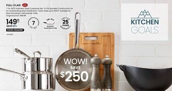 Stokes Full-clad 7-pc 18/10 stainless steel cookware set offer