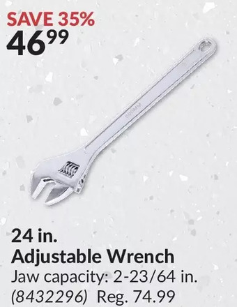Princess Auto 24 in. adjustable wrench offer