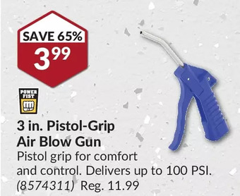 Princess Auto Power fist 3 in. pistol-grip air blow gun offer