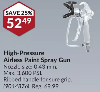Princess Auto High-pressure airless paint spray gun offer