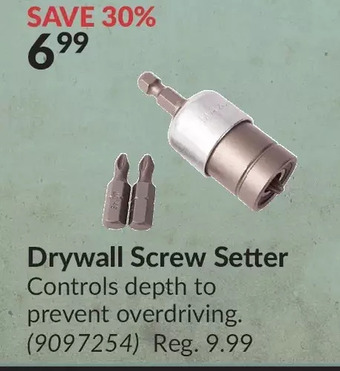 Princess Auto Drywall screw setter offer