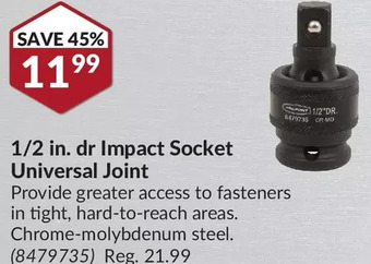 Princess Auto Pro.point 1/2 in. dr impact socket universal joint offer