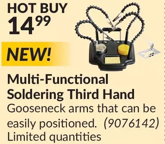 Princess Auto Multi-functional soldering third hand offer