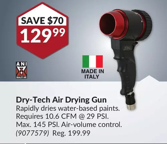 Princess Auto Ani dry-tech air drying gun offer