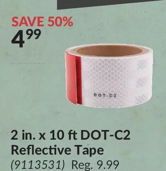 Princess Auto 2 in. x 10 ft dot-c2 reflective tape offer