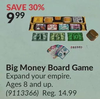 Princess Auto Big money board game offer